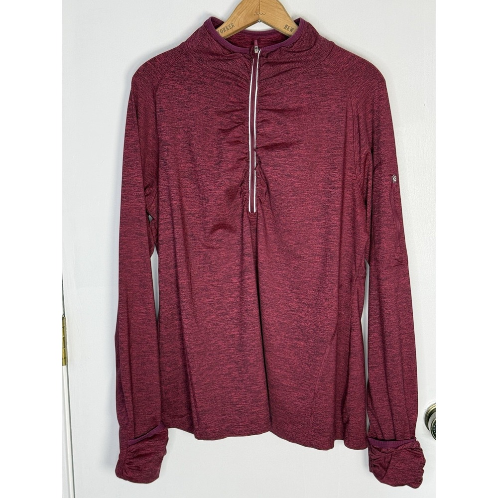 Kirkland Signature Long Sleeve 1/4 Zip Top XXL Thumbholes Activewear Pullover